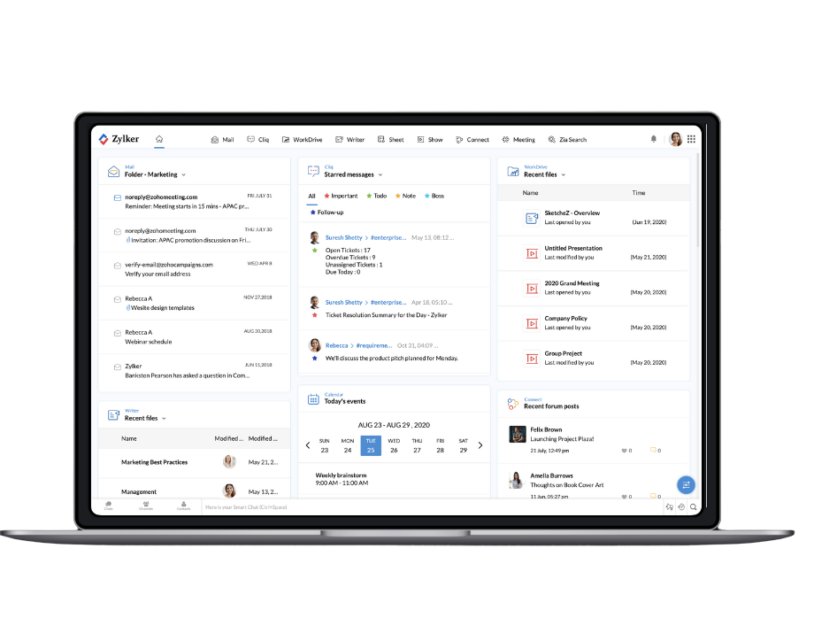 Zoho Desk & Workplace – interfață pentru suport clienți